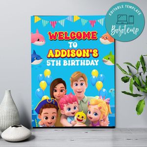 Bebefinn Birthday Welcome Sign Digital File Printable Instant Download