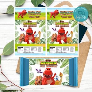 Little Dino School Rice Krispies Treats Template Printable Instant Download