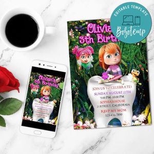 My Fairy Troublemaker Invitation Customizable Template to Print at Home Instant Download