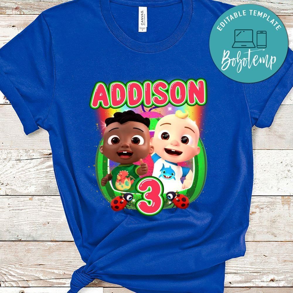 Cocomelon JJ & Cody Birthday Boy PNG file template