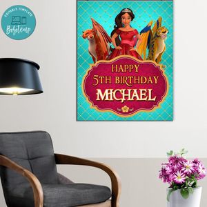 Elena Of Avalor Birthday Poster Digital File Printable Instant Download