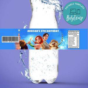 The Stolen Princess Birthday Water Bottle Label Template To Print At Home Instant Download