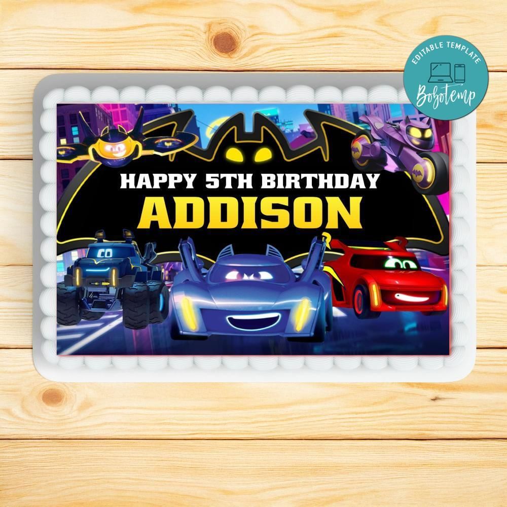 Batwheels Sheet Cake Template Printable Instant Download