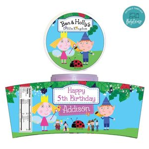 Ben And Holly's Little Kingdom Cotton Candy Label Template To Print At Home Instant Download