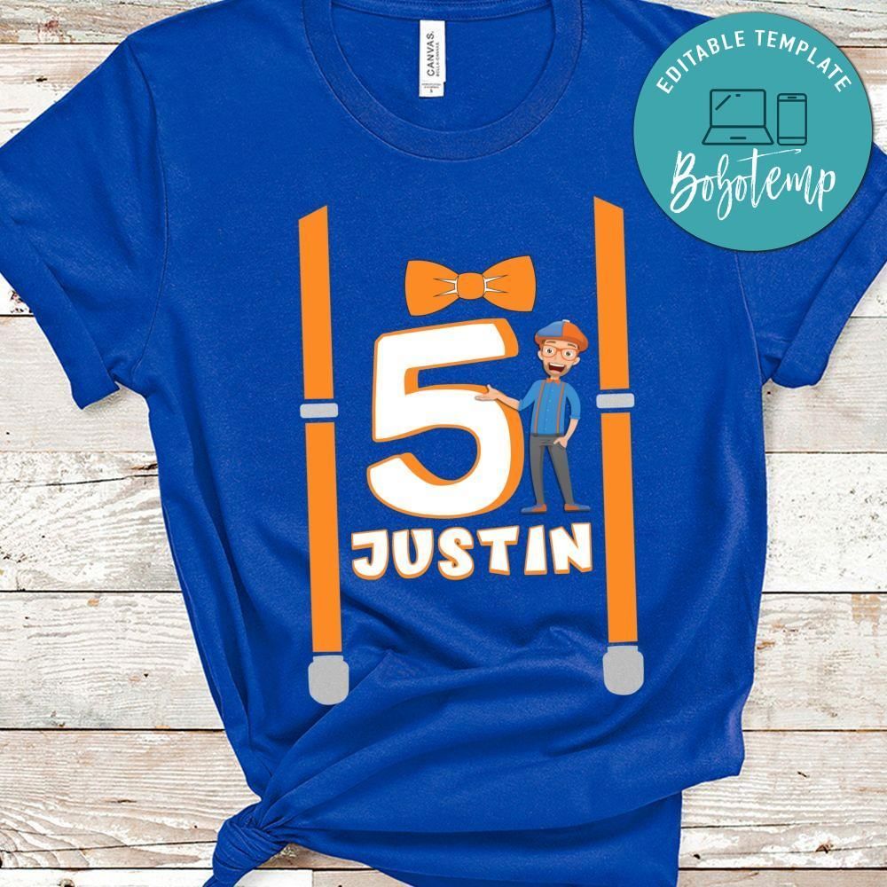 Blippi Birthday Boy Party PNG file template