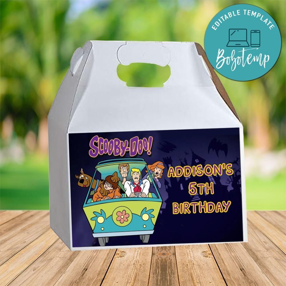 Scooby Doo Gable Box Digital File Printable Instant Download