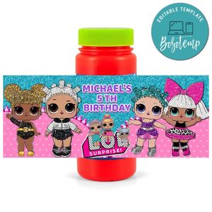 LOL dolls Bubbles Wrapper Template to Print at Home Instant Download