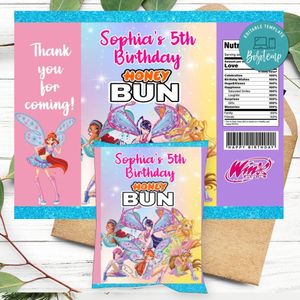 Winx Honeybun Snack Bag Digital File Printable Instant Download