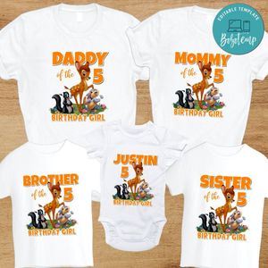 Bambi magic world Birthday Family Trip Vacation PNG file template