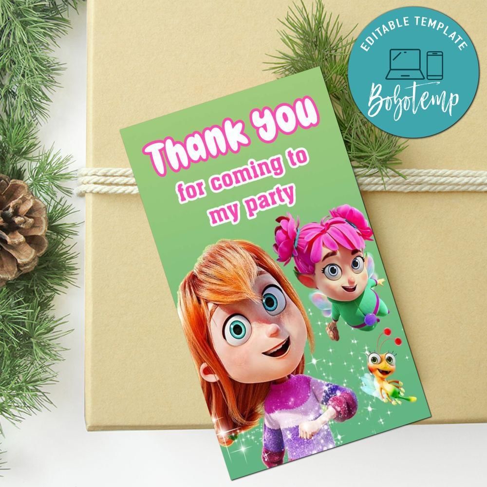 My Fairy Troublemaker Thank You Tag Customizable Template To Print At Home Instant Download