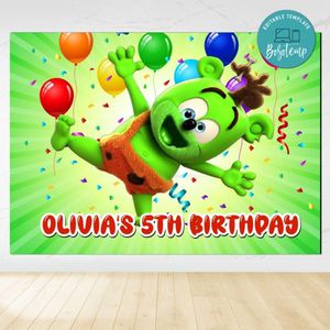 Bangaman Birthday Backdrop Digital File Template Instant Download