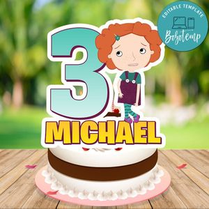 Nina needs to go Birthday Cake Topper Template Printable Instant Download