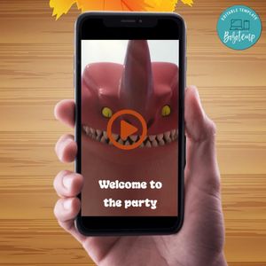 The Sea Beast Birthday Video Invitation Digital Template Customizable Instant Download