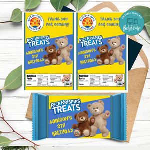 Build a bear Rice Krispies Treats Template Printable Instant Download