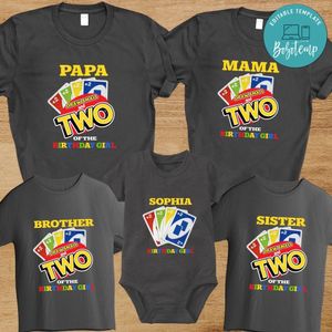 Draw 2 Uno Family Birthday Party PNG file template