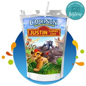 The lion guard Capri Sun Birthday Labels Digital File Printable Instant Download