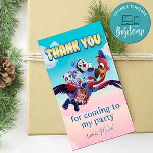 Tots Thank You Tag Customizable Template To Print At Home Instant Download