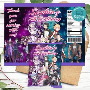 Re:Zero Birthday Party Chip Bag Digital File Printable Instant Download