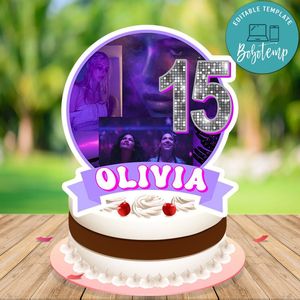 Euphoria Cake Topper Template Printable Instant Download