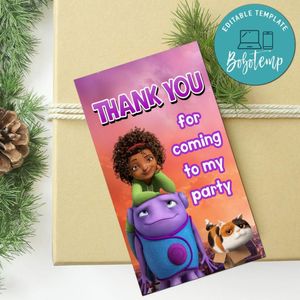 Boov Thank You Tag Customizable Template To Print At Home Instant Download
