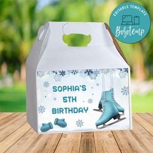 Ice Skating Gable Box Digital File Printable Instant Download