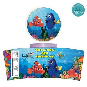 Finding Dory Nemo Cotton Candy Label Template To Print At Home Instant Download