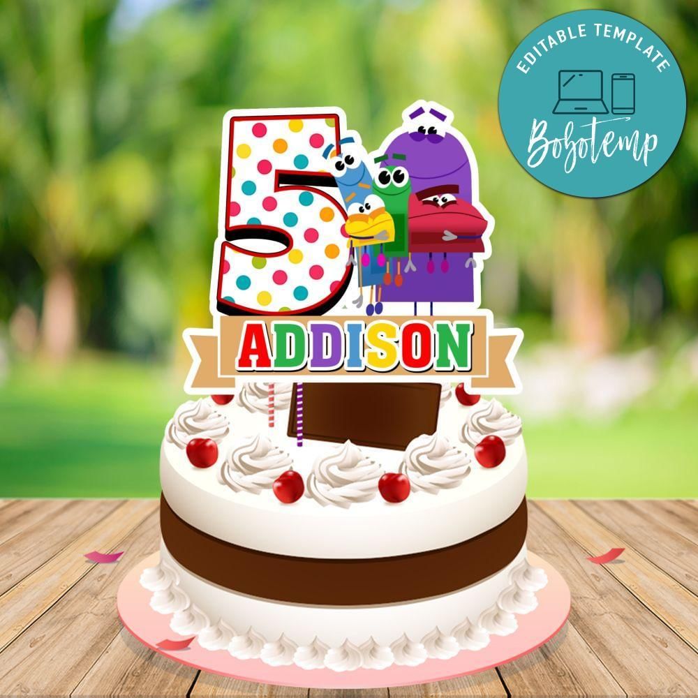Storybots Cake Topper Template Printable Instant Download