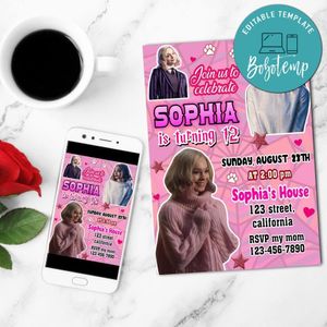 Enid Invitation Customizable Template to Print at Home Instant Download