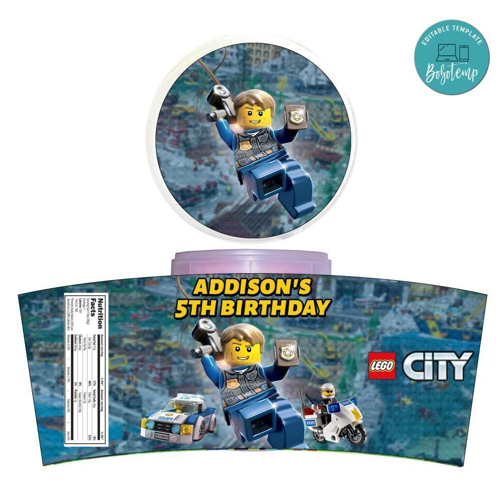 Lego City Cotton Candy Label Template To Print At Home Instant Download