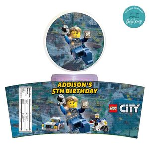 Lego City Cotton Candy Label Template To Print At Home Instant Download