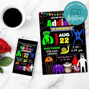 Garden Of Banban Mobile Invite Customizable Template Instant Download
