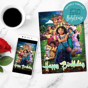 Encanto Fill In Blank Mobile Invite Customizable Template Instant Download