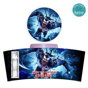 Venom Cotton Candy Label Template To Print At Home Instant Download