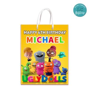 Ugly Dolls Gift Bag Label Template Printable Instant Download