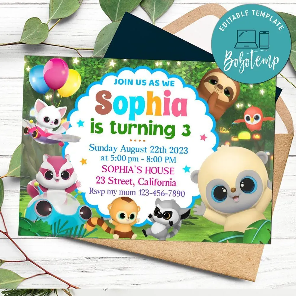 YooHoo to the Rescue Invitation Customizable Template DIY | Bobotemp