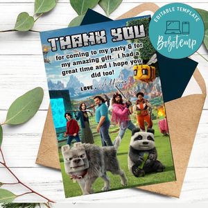 Minecraft Thank You Card Customizable Template To Print At Home Instant Download