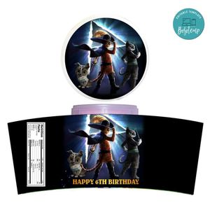 Puss In Boots The Last Wish Cotton Candy Label Template To Print At Home Instant Download