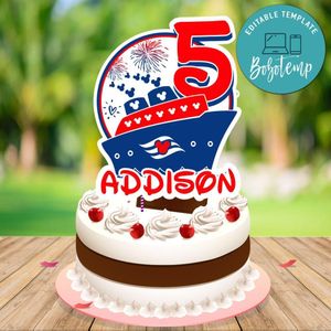Disney Cruise Cake Topper Template Printable Instant Download
