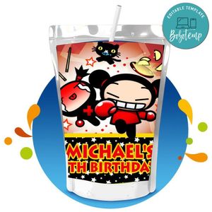 Pucca Capri Sun Birthday Labels Digital File Printable Instant Download