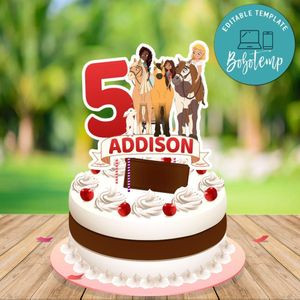 Spirit And Friends Cake Topper Template Printable Instant Download