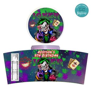 Joker Cotton Candy Label Template To Print At Home Instant Download