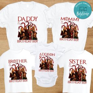 House of the Dragon Family Birthday PNG file template