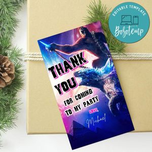 Godzilla X Kong: The New Empire Thank You Tag Customizable Template To Print At Home Instant Download