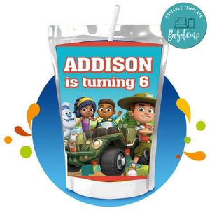 Ranger Rob Capri Sun Birthday Labels Digital File Printable Instant Download