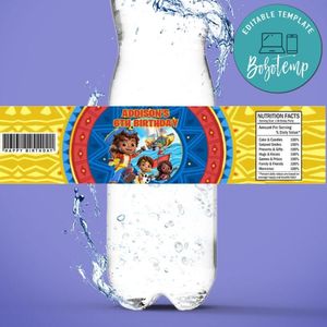 Santiago of the Seas Birthday Water Bottle Label Template to Print at Home Instant Download