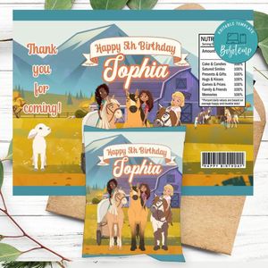 Spirit and friends Birthday Party Chip Bag Digital File Printable Instant Download