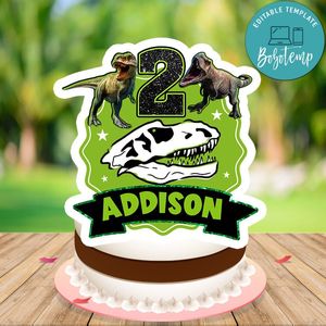 T-Rex Ranch Cake Topper Template Printable Instant Download