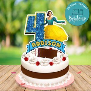 Snow White 2025 Cake Topper Template Printable Instant Download