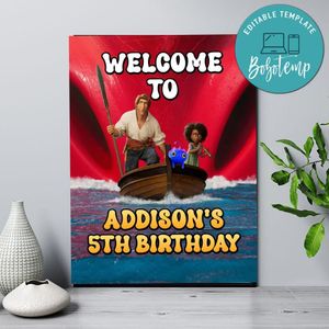 The Sea Beast Birthday Welcome Sign Digital File Printable Instant Download
