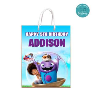 Boov Gift Bag Label Template Printable Instant Download